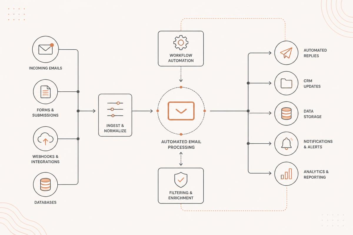Email automation workflow diagram